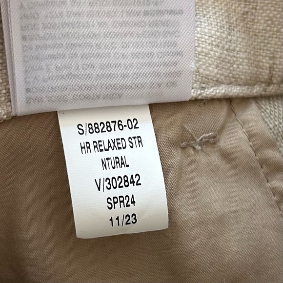 Banana Republic Palma straight-leg linen pants | Natural/Beige | Size 2 - Picture 11 of 13